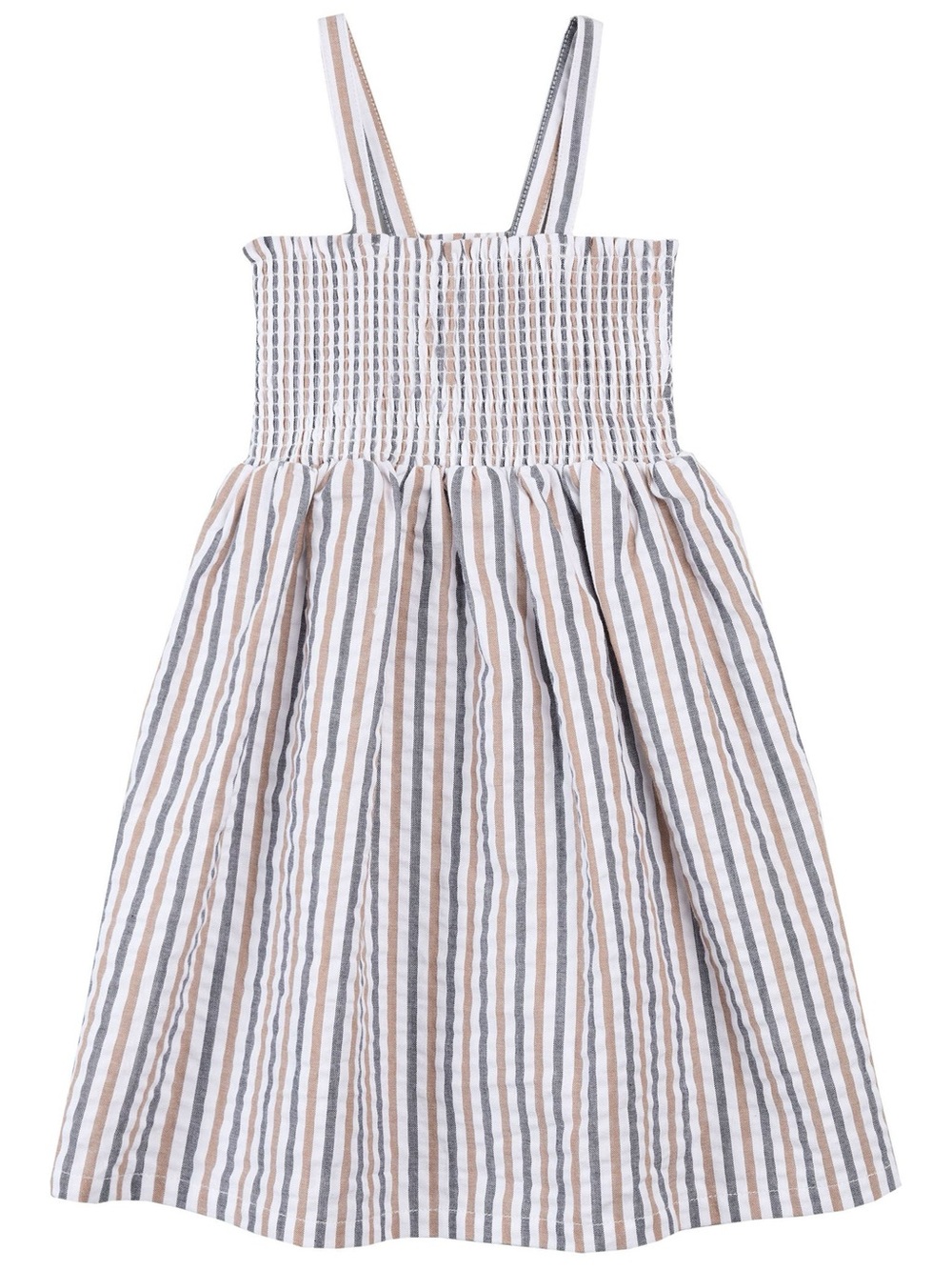 MILES THE LABEL Girls' Striped Seersucker Dress Sz 6YR